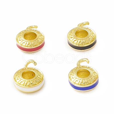 Rack Plating Brass Enamel Pendants KK-H428-10G-1