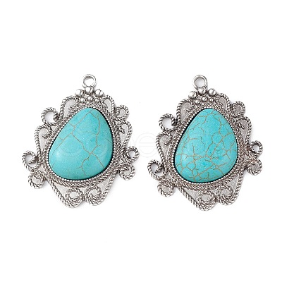 Synthetic Turquoise Pendants FIND-TAC0022-20AS-1