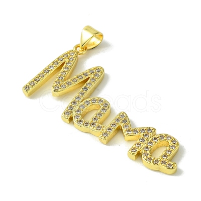 Mother's Day Real 18K Gold Plated Brass Micro Pave Cubic Zirconia Pendants KK-H472-06B-G01-1