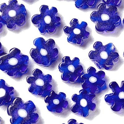 30Pcs Handmade Millefiori Glass Beads LAMP-FS0001-02B-1