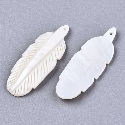 Natural Freshwater Shell Pendants SHEL-R113-11-1