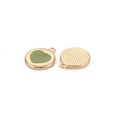 Brass Enamel Charms KK-S356-668G-NF-1