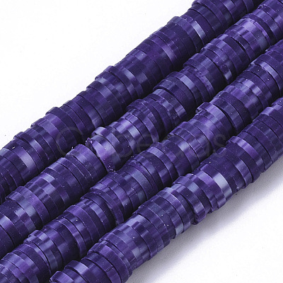 Handmade Polymer Clay Bead Strands CLAY-S094-6mm-B02-1