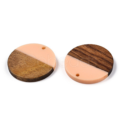 Resin & Wood Pendants X-RESI-S358-02B-07-1