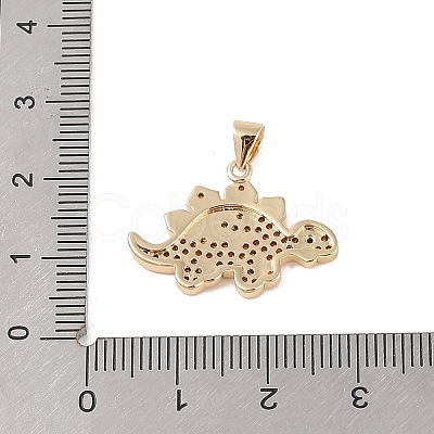 Brass Micro Pave Cubic Zirconia Pendants KK-E111-45A-G-1