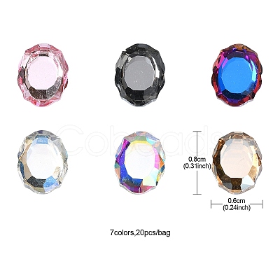 Flat Back K9 Glass Rhinestone Cabochons MRMJ-YW0001-064B-1