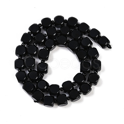 Natural Black Onyx(Dyed & Heated) Beads Strands G-B125-F01-01-1