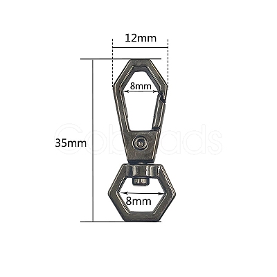 Alloy Swivel Clasps PW-WG74639-02-1