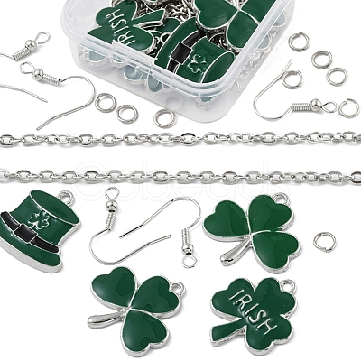 DIY Clover Pendant Jewelry Sets Making Kit DIY-YW0005-05P-1