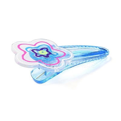 Flower Acrylic Alligator Hair Clips OHAR-H002-01B-02-1