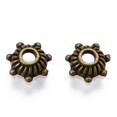 Tibetan Style Zinc Alloy Bead Caps X-MLF0514Y-01-1