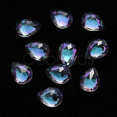 Teardrop Transparent Glass Cabochons MRMJ-T009-158A-1