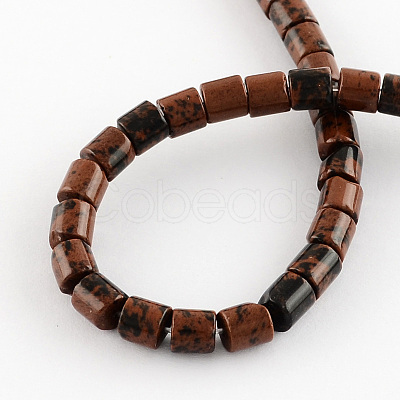 Natural Mahogany Obsidian Stone Bead Strands X-G-R187-11-1