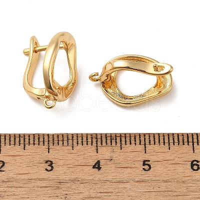 Brass Earring Findings KK-O100-01G-1