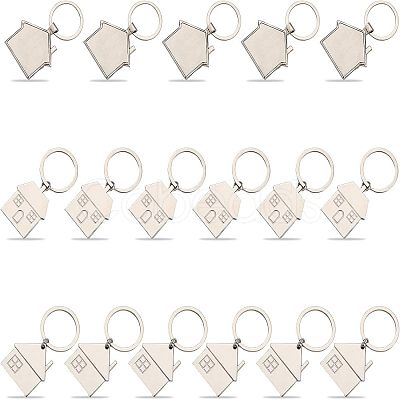 CHGCRAFT 17Pcs 3 Style Zinc Alloy Keychain KEYC-CA0001-22-1