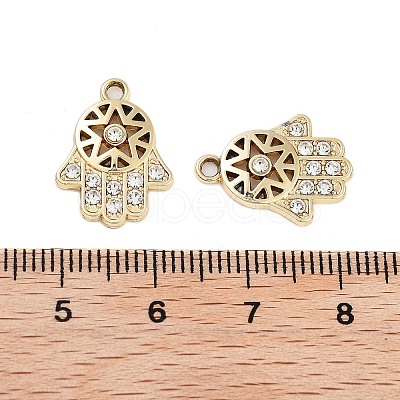 UV Plating Alloy Rhinestone Pendants ALRI-N058-04KCG-1