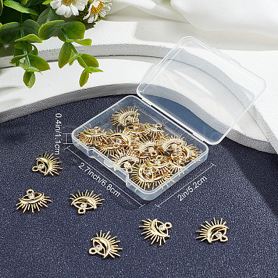 SUNNYCLUE 30Pcs Rack Plating Alloy Pendants FIND-SC0003-86-1