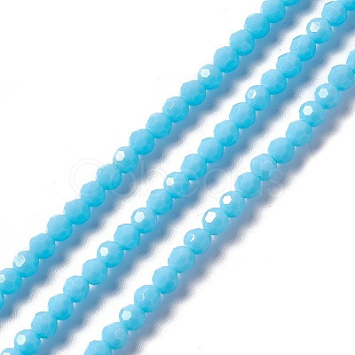 Faceted(32 Facets) Glass Beads Strands EGLA-J042-36A-04-1