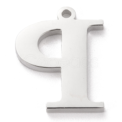 Tarnish Resistant 304 Stainless Steel Letter Pendant Rhinestone Settings STAS-J028-01P-1