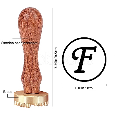 CRASPIRE 1Pc Golden Tone Brass Stamp Head DIY-CP0008-41F-1