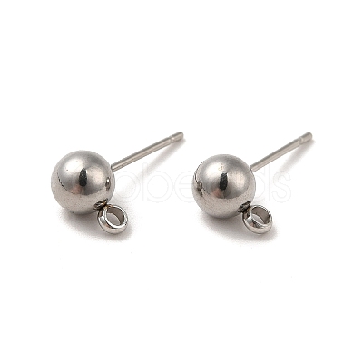 Non-Tarnish 304 Stainless Steel Stud Earring Findings STAS-E026-1-1