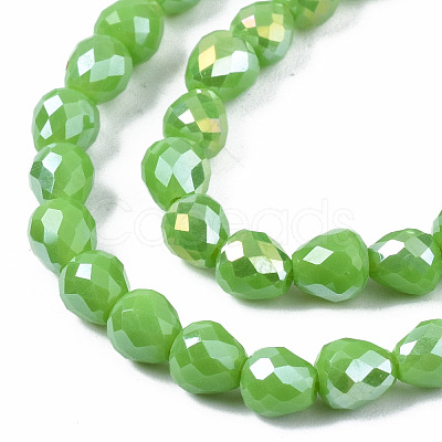 Opaque Glass Beads Strands EGLA-T008-16E-1