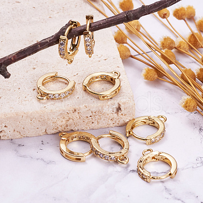 Eco-Friendly Brass Earring Hoops Findings KK-TA0007-40-1