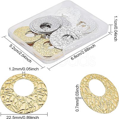 Fingerinspire 30Pcs 3 Colors Environmental Protection Electroplating Brass Pendants KK-FG0001-03-1