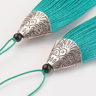 Nylon Tassels Big Pendant Decorations X-HJEW-G010-A18-1