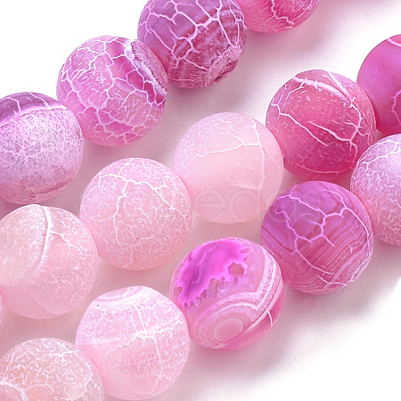 Natural Weathered Agate Beads Strands G-S259-05I-8mm-1