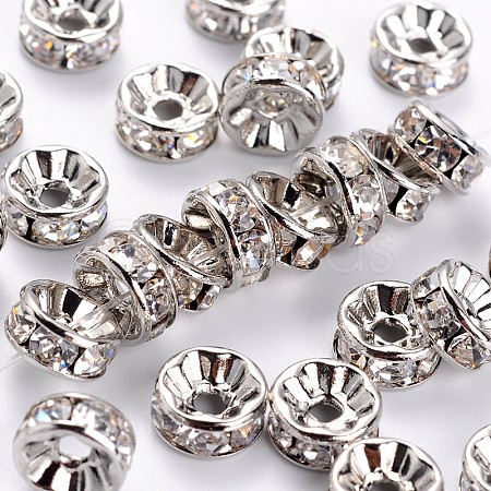 Brass Rhinestone Spacer Beads RB-A014-Z8mm-01P-NF-1