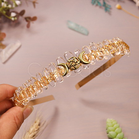 Natural Quartz Crystal Hair Bands PW-WG8A7A1-12-1