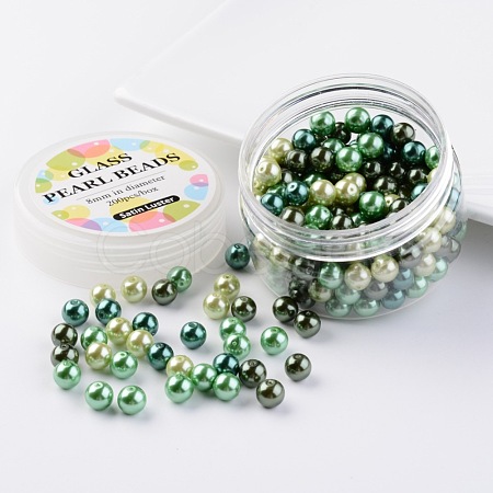 Glass Pearl Bead Sets HY-JP0001-03-D-1
