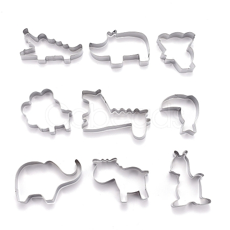 Stainless Steel Mixed Animal Shape Cookie Candy Food Cutters Molds DIY-H142-04P-1