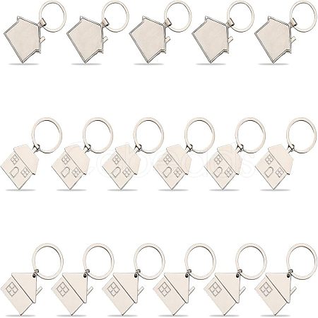 CHGCRAFT 17Pcs 3 Style Zinc Alloy Keychain KEYC-CA0001-22-1