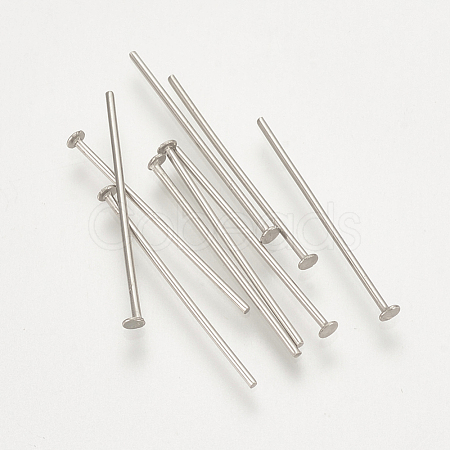 304 Stainless Steel Flat Head Pins X-STAS-S076-75-20mm-1