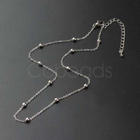 Brass Satellite Chain Necklaces NJEW-JN03558-02-1