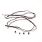 Polyester Shoelaces, with Alloy Buckles, Flat, Colorful, 16~1000x6~10x1mm, 6pcs/set