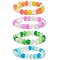 8mm Baking Painted Imitation Jade Glass Round Beaded Stretch Kids Bracelets for Girls Boys, Mixed Color, Inner Diameter: 1-3/4 inch(4.6cm)