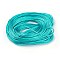 Korean Waxed Polyester Cords, Turquoise, 1mm, about 16.4 yards(15m)/bag