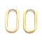 304 Stainless Steel Huggie Hoop Earrings, Oval, Golden, 21.5x12x3mm, Pin: 1mm