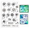 Custom PVC Plastic Clear Stamps, for DIY Scrapbooking, Photo Album Decorative, Cards Making, Dandelion, 160x110x3mm