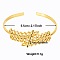 Elegant and Stylish Design Hollow Leaf 304 Stainless Steel Cuff Bangles for Women