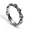 Skull Titanium Steel Rings for Men, Antique Silver, US Size 9(18.9mm)