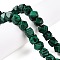 Synthetic Malachite Dyed Beads Strands, Faceted Cube, 9.5~11x9.5~11x10~11mm, Hole: 0.9mm, about 20pcs/strand, 7.95''(20.2cm)