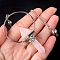 Natural Rose Quartz Dowsing Pendulum Big Pendants, Undyed, with Platinum Plated Meatl Findings, Cone Charm, 320mm