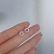 Alloy Earrings for Women, with 925 Sterling Silver Pin, Ring, 10mm