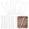 Acrylic Knitting & Macrame Tassel Tool, Rectangle, Clear, 14.9x1~5x0.3cm, 10pcs/set