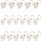 CHGCRAFT 17Pcs 3 Style Zinc Alloy Keychain, with Iron Key Ring, House, Platinum, 66~73mm, 5~6pcs/style