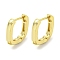 Brass Hoop Earrings, Real 18K Gold Plated, 11.5x2mm